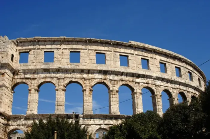 Framed Print : Roman amphitheater (I century A. D. ). Pula. Croatia Framed Print : Roman amphitheater (I century A. D. ). Pula. Croatia