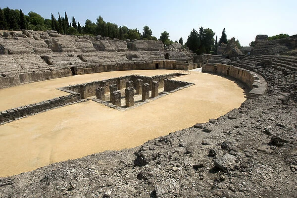 Roman amphitheatre. 2nd century BC. Italica. Spain