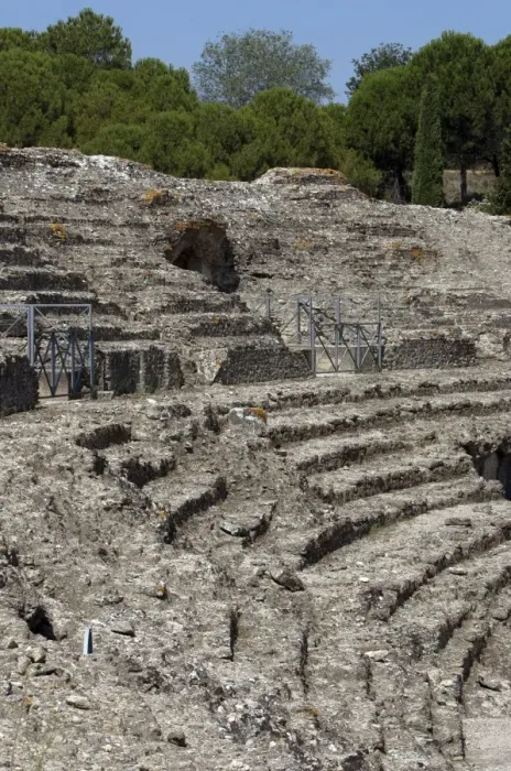 Framed Print : Roman amphitheatre. 2nd century BC. Italica. Spain Framed Print : Roman amphitheatre. 2nd century BC. Italica. Spain