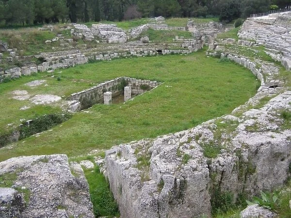 Roman Amphitheatre, Syracuse, Sicily, Italy