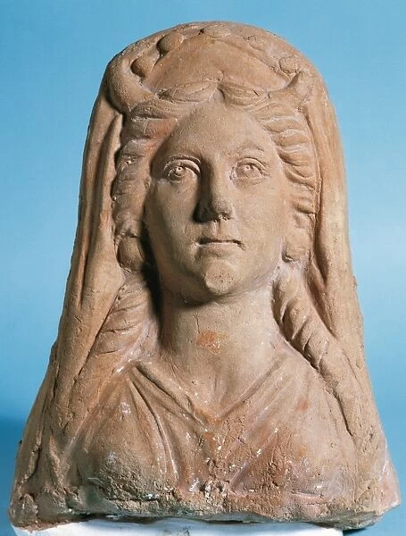 Roman antefix. Terracotta. Goddess Diana. From Tarragona. 1s