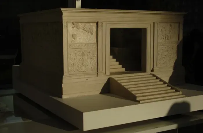 Framed Print : Roman Art. Italy. Ara Pacis Augustae. Plastic model. Scale 1 Framed Print : Roman Art. Italy. Ara Pacis Augustae. Plastic model. Scale 1