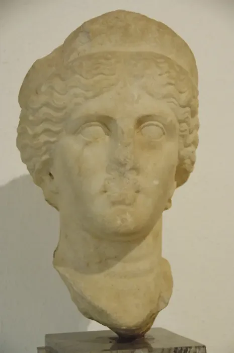 Framed Print : Roman Art. Spain. Female bust. It comes from Carmona (Sevill Framed Print : Roman Art. Spain. Female bust. It comes from Carmona (Sevill