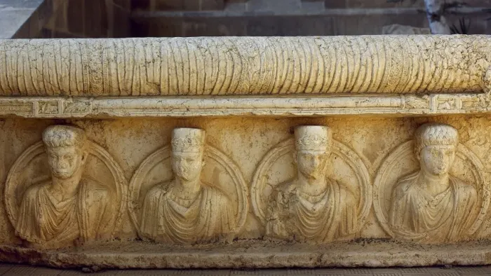 Framed Print : Roman art. Syria. Portraits. Relief. Gardens of Palmyra Arch Framed Print : Roman art. Syria. Portraits. Relief. Gardens of Palmyra Arch