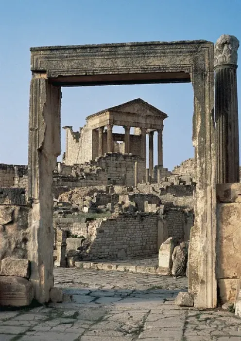 Framed Print : Roman Art. Tunisia. Dougga. The Capitol Framed Print : Roman Art. Tunisia. Dougga. The Capitol