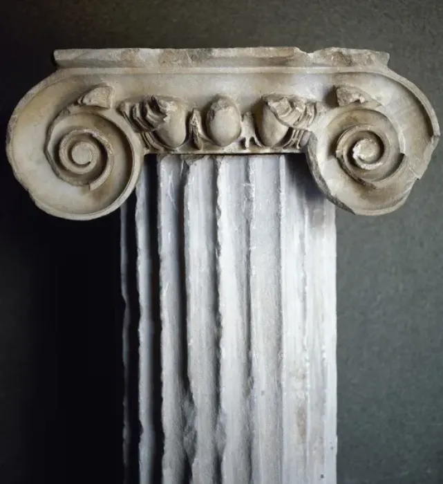 Framed Print : Roman art. Turkey. Ionic capital. Characterized by the use o Framed Print : Roman art. Turkey. Ionic capital. Characterized by the use o