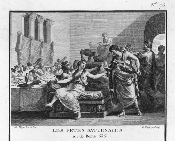 Framed Print : Roman banquet to celebrate the Saturnalia Framed Print : Roman banquet to celebrate the Saturnalia