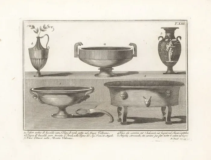 Framed Print : Roman bath, balm vase and scraper Framed Print : Roman bath, balm vase and scraper