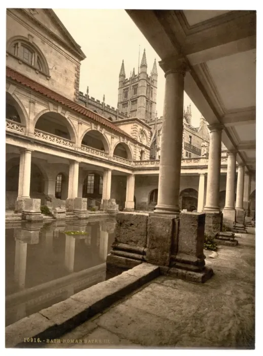 Framed Print : Roman Baths and Abbey, III, Bath, England Framed Print : Roman Baths and Abbey, III, Bath, England