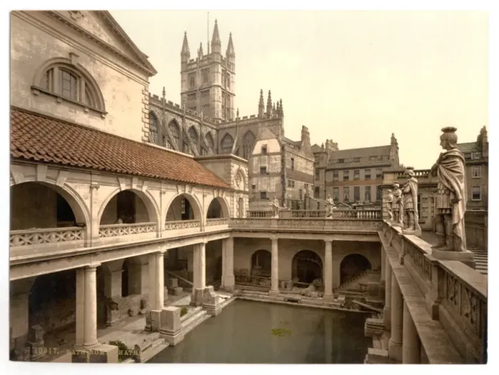 Framed Print : Roman Baths and Abbey, IV, Bath, England Framed Print : Roman Baths and Abbey, IV, Bath, England