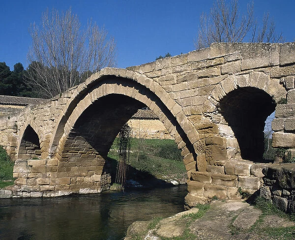 Roman bridge of Cihuri. Spain