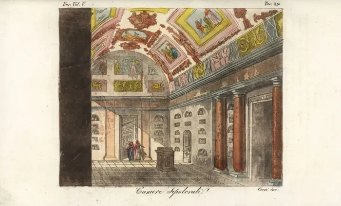 Framed Print : Roman burial chamber of Lucius Arruntius and family Framed Print : Roman burial chamber of Lucius Arruntius and family