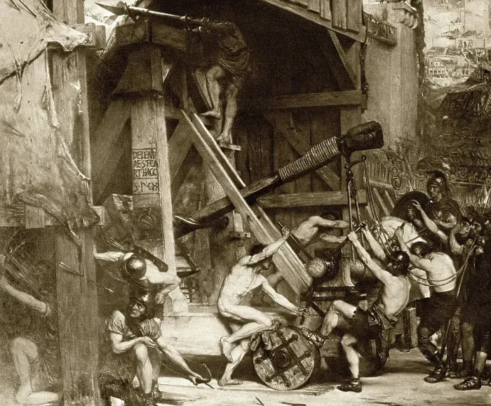 Framed Print : Roman Catapult, Siege of Carthage Framed Print : Roman Catapult, Siege of Carthage