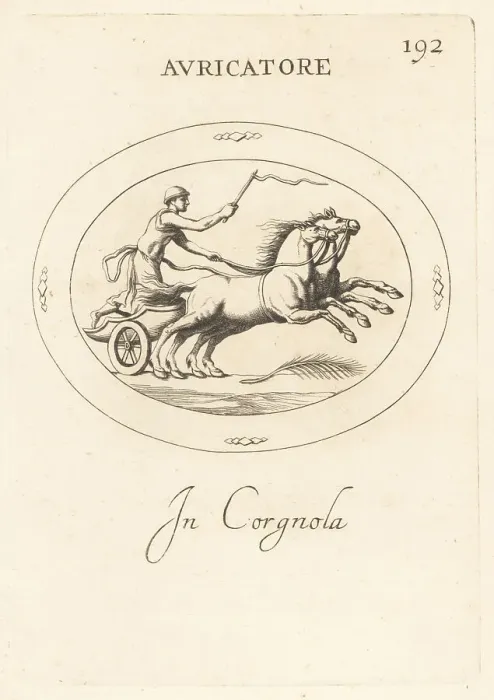 Framed Print : Roman charioteer driving a biga to victory Framed Print : Roman charioteer driving a biga to victory