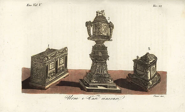 Roman cinerary urn and vase