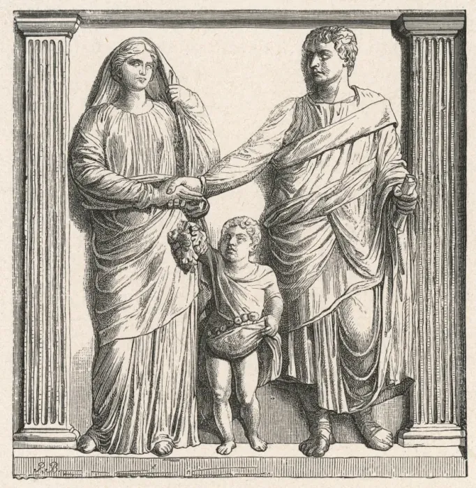 Framed Print : Roman Couple Separate Framed Print : Roman Couple Separate
