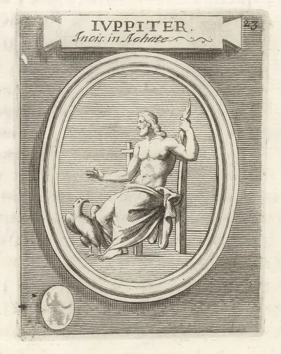 Framed Print : Roman god Jupiter with thunderbolt and eagle Framed Print : Roman god Jupiter with thunderbolt and eagle