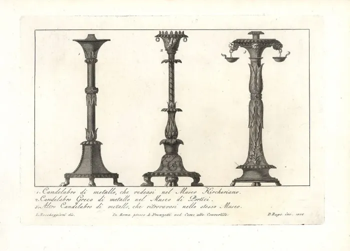 Framed Print : Roman and Greek metal candelabras Framed Print : Roman and Greek metal candelabras