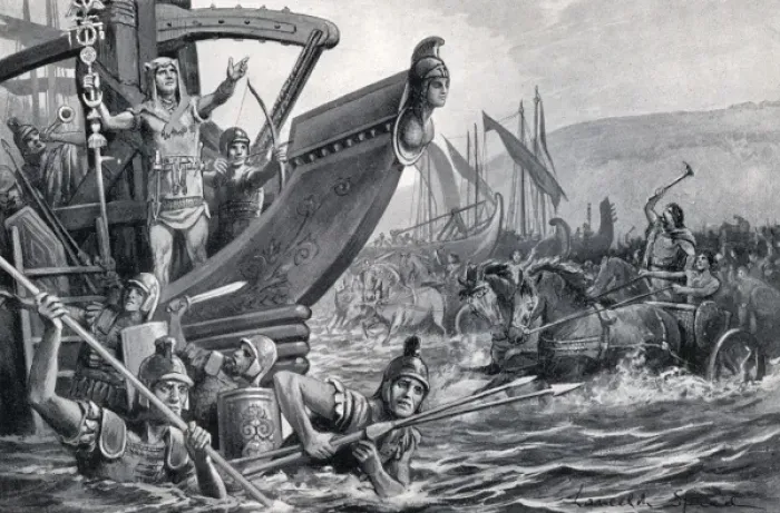 Framed Print : Roman invasion of Britain Framed Print : Roman invasion of Britain
