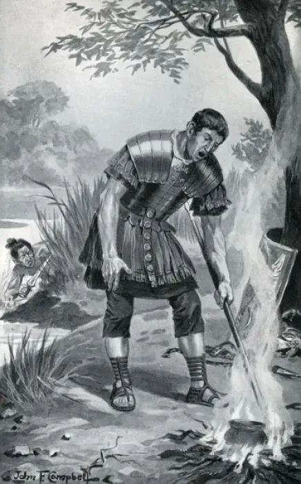 Framed Print : Roman legionary ambushed in Caledonia Framed Print : Roman legionary ambushed in Caledonia