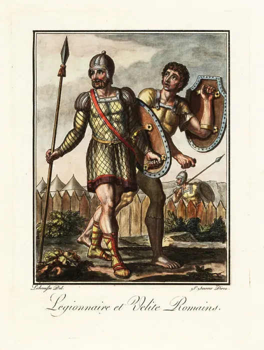 Framed Print : Roman legionary and skirmisher, ancient Rome Framed Print : Roman legionary and skirmisher, ancient Rome