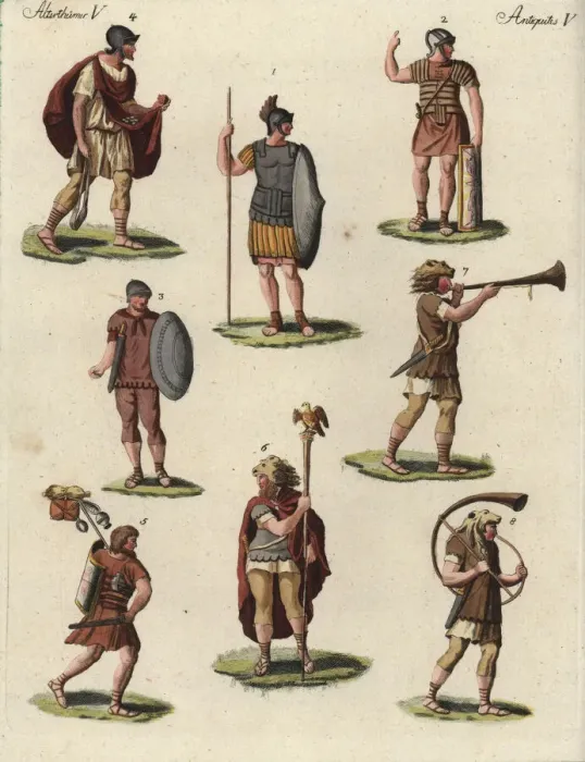 Framed Print : Roman legionnaires and musicians Framed Print : Roman legionnaires and musicians