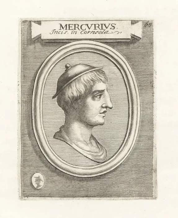 Framed Print : Roman messenger god Mercury in petasos Framed Print : Roman messenger god Mercury in petasos