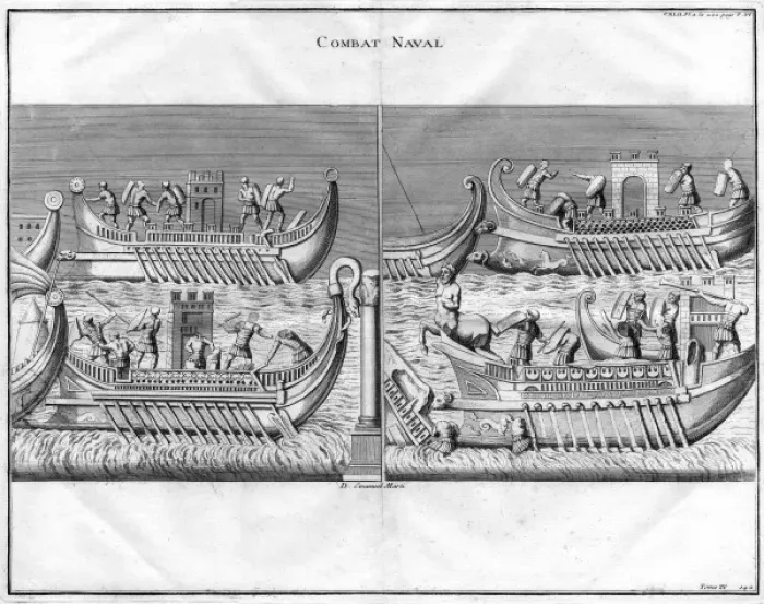 Framed Print : Roman Naval Battle Framed Print : Roman Naval Battle