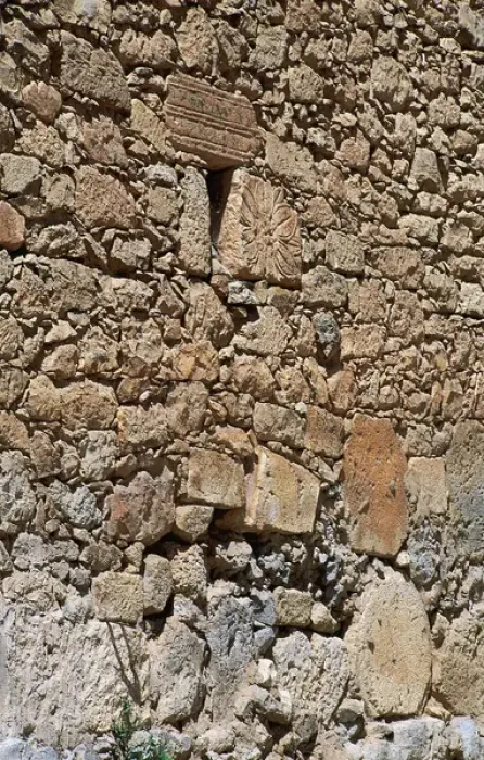 Framed Print : Roman remains in the facade of a house. Spain Framed Print : Roman remains in the facade of a house. Spain
