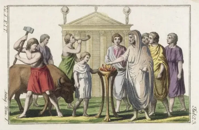 Framed Print : Roman Sacrifice a Bull Framed Print : Roman Sacrifice a Bull