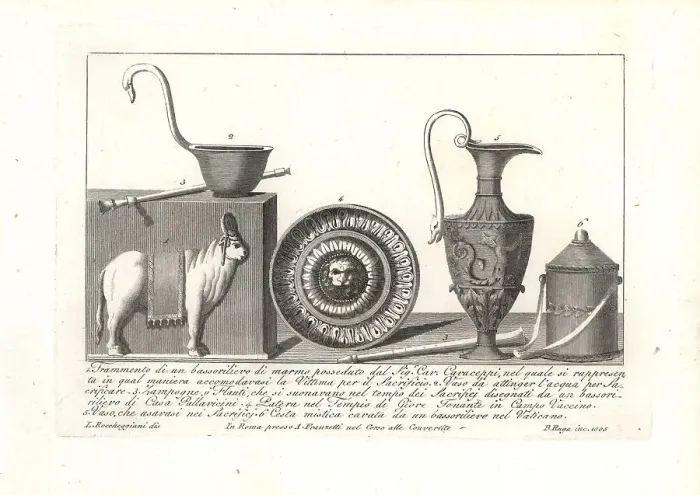 Framed Print : Roman sacrificial paraphernalia Framed Print : Roman sacrificial paraphernalia