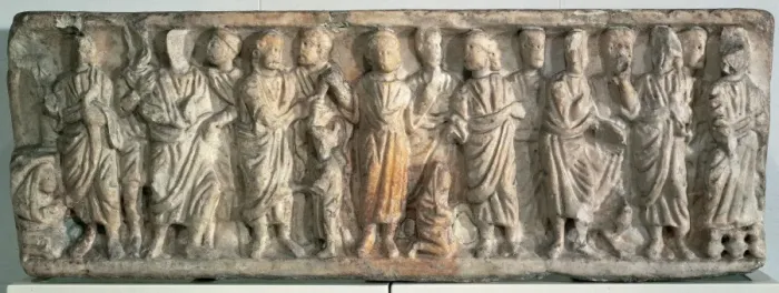Framed Print : Roman sarcophagus. 4th century. Spain Framed Print : Roman sarcophagus. 4th century. Spain