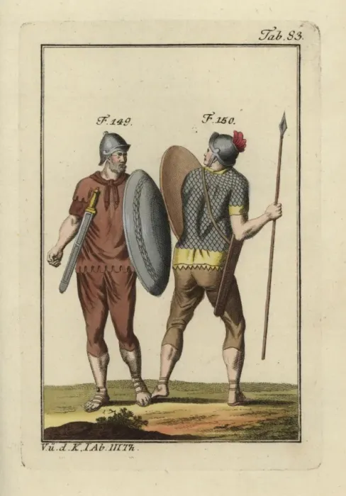 Framed Print : Roman soldiers with shields, swords, helmets Framed Print : Roman soldiers with shields, swords, helmets