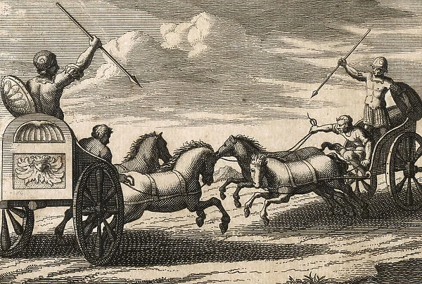 Roman sporting combat - jousting in chariots