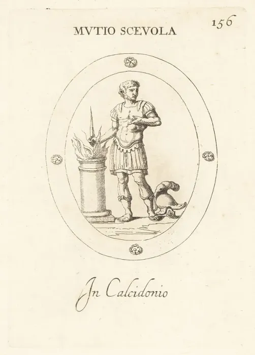 Framed Print : Roman youth Gaius Mucius Scaevola putting his hand in the flame Framed Print : Roman youth Gaius Mucius Scaevola putting his hand in the flame