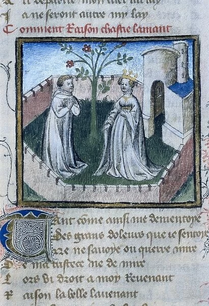 The Romance of the Rose. s. XIV. Love scene of