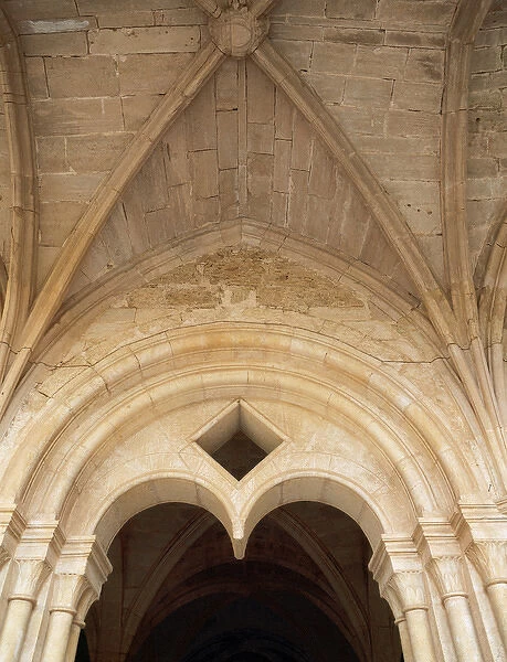 Romanesque art. Monastery of Santes Creus. Entrance to the C