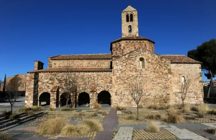 Framed Print : Romanesque Art. Spain. Church of St. Mary. Exterior. Tarrasa