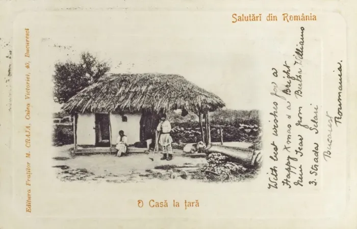 Framed Print : A Romanian cottage and occupants Framed Print : A Romanian cottage and occupants