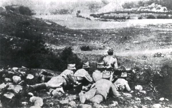 Romanian troops on front line, WW1