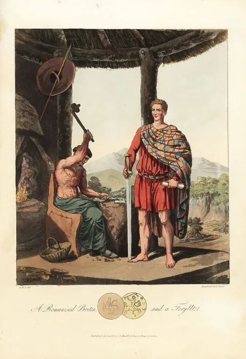 Framed Print : A Romanised Briton and a Feryllt Framed Print : A Romanised Briton and a Feryllt