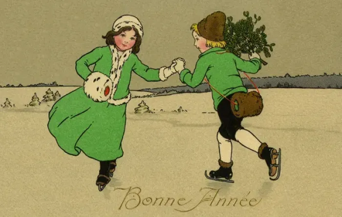Framed Print : Romantic couple skating
