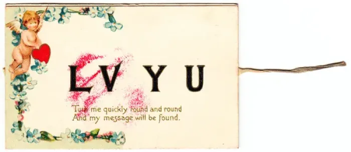 Framed Print : Romantic greetings card with secret message Framed Print : Romantic greetings card with secret message