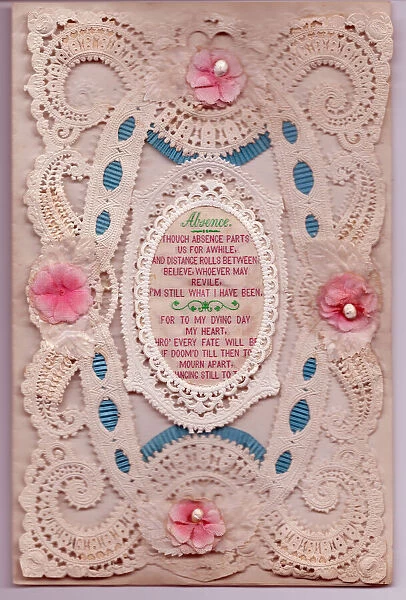 Romantic paper lace card - Absence