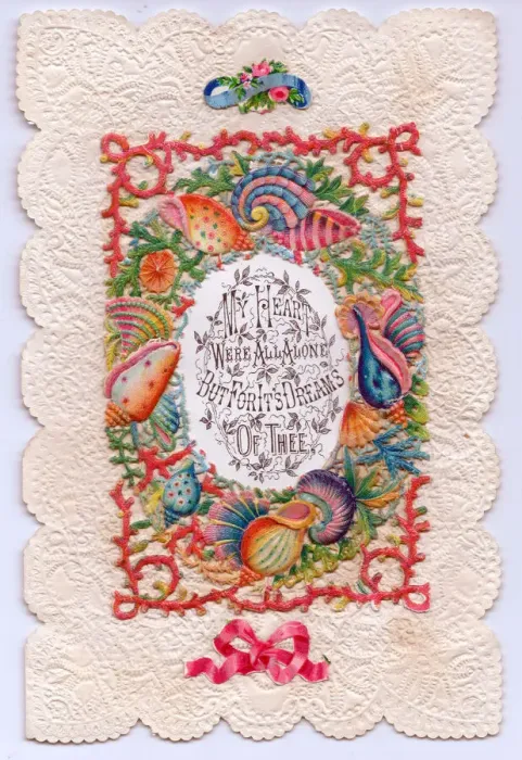 Framed Print : Romantic paper lace card with shells Framed Print : Romantic paper lace card with shells