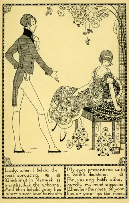Framed Print : Romantic Regency couple
