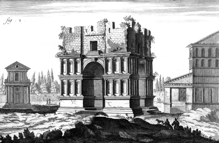 Framed Print : Rome / Arch Janus / C1760 Framed Print : Rome / Arch Janus / C1760