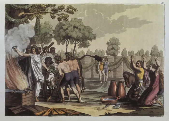 Framed Print : Rome. Barbarian invasions. Sacrifice and religious Framed Print : Rome. Barbarian invasions. Sacrifice and religious