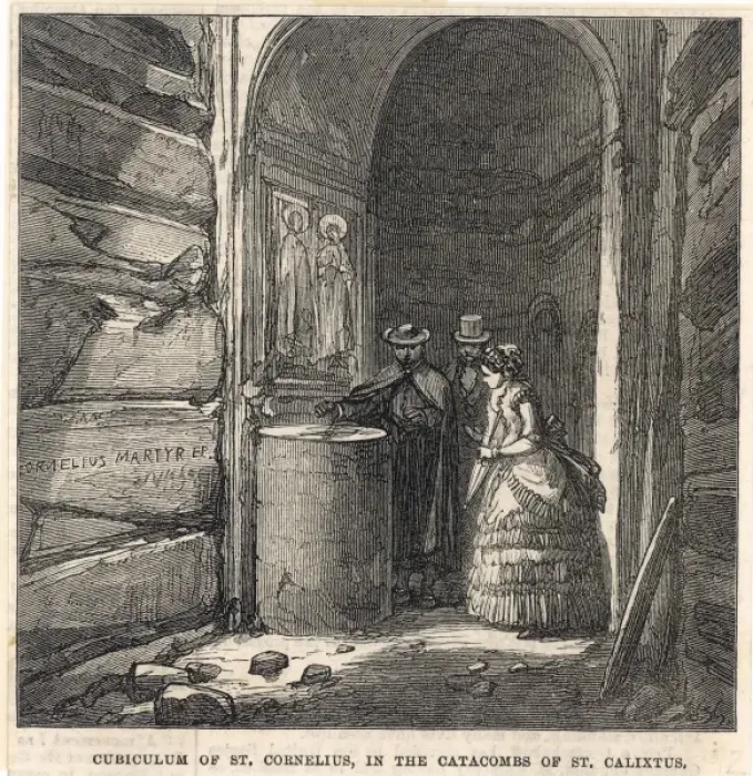 Framed Print : Rome / Catacombs / 1872 Framed Print : Rome / Catacombs / 1872