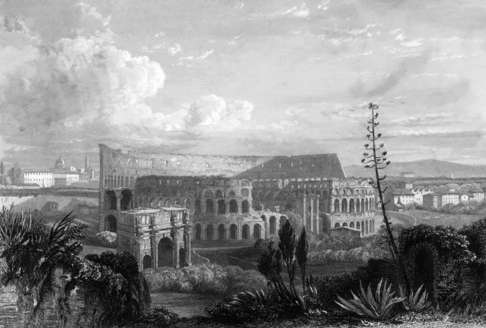Framed Print : Rome / Colosseum C1840 Framed Print : Rome / Colosseum C1840